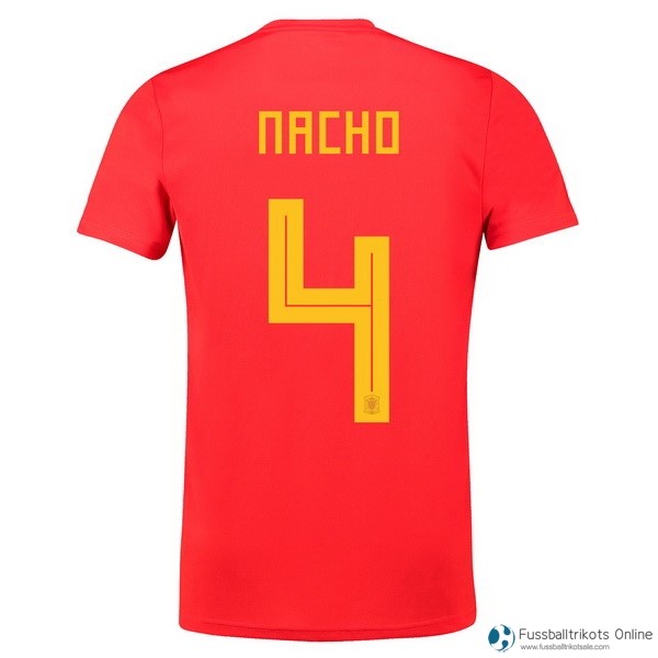 Spanien Trikot Heim Nacho 2018 Rote Fussballtrikots Günstig